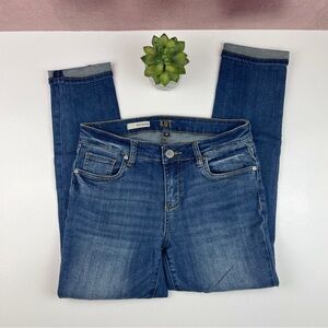 Kut From The Kloth Boyfriend Blue Denim Jeans Distressed Size 0 Petite